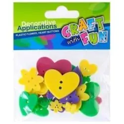 ZESTAW GUZIKÓW DEKORACYJNYCH CRAFT WITH FUN KREATYWNE OZDOBA DO PRAC PLASTYCZNYCH