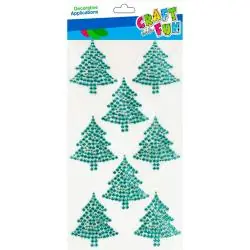OZDOBNE KRYSZTAŁKI SAMOPRZYLEPNE CHOINKI CRAFT WITH FUN