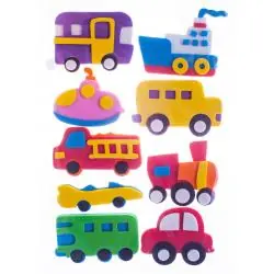 NAKLEJKI DEKORACYJNE PIANKOWE SAMOCHODY 10 SZT ASTRA