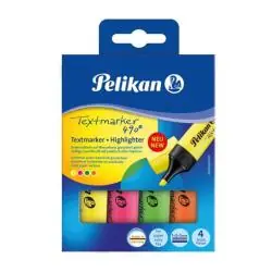 ZAKREŚLACZE WIELOKOLOROWE 4 KOLORY PELIKAN