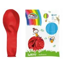 ZESTAW 100 BALONÓW METALICZNYCH CZERWONYCH 10 CALI FIORELLO