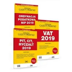 PIT, CIT, RYCZAŁT 2019. VAT 2019. ORDYNACJA PODATKOWA, NIP 2019