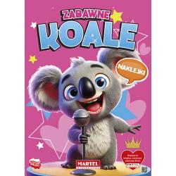 ZABAWNE KOALE. KOLOROWANKA Z NAKLEJKAMI