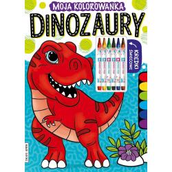 DINOZAURY. MOJA KOLOROWANKA Z KREDKAMI