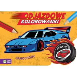 SAMOCHODY. ODJAZDOWE KOLOROWANKI Z NAKLEJKAMI