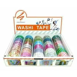 TAŚMA DEKORACYJNA WASHI TAPE MIX WZORÓW DO SCRAPBOOKINGU I BULLET JOURNAL