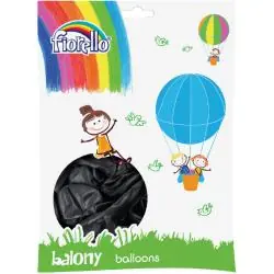 BALONY 10 CALI METALICZNE CZARNE 100 SZTUK FIORELLO