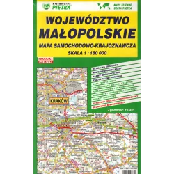 WOJEWÓDZTWO MAŁOPOLSKIE 1:180 000 MAPA SAMOCHODOWO-KRAJOZNAWCZA
