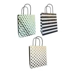 TOREBKA PREZENTOWA BIAŁO-CZARNA