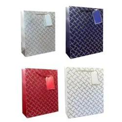 TOREBKA PREZENTOWA OZDOBNA MIX WZORÓW 26 X 32 X 10CM