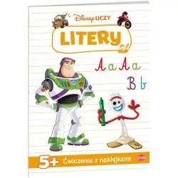 DISNEY UCZY. LITERY. ĆWICZENIAZ NAKLEJKAMI 5+
