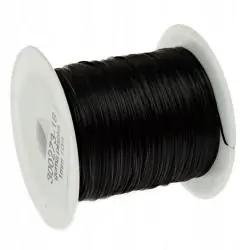 ELASTYCZNY SZNUREK KORALIKOWY 10 M DO BRANSOLETEK I WISIORKÓW CZARNY
