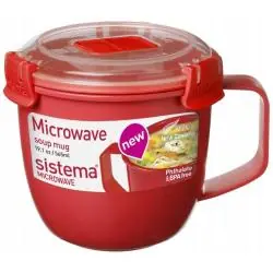 KUBEK DO MIKROFALÓWKI 565 ML Z ZAWOREM PARY KLIP IT SISTEMA MICROWAVE