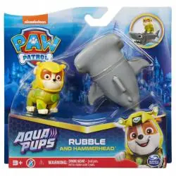 PSI PATROL AQUA PUPS FIGURKI RUBBLE I RYBA REKIN MŁOT SPIN MASTER 3+