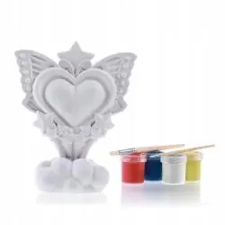 KOLOROWANKA 3D MOON HEART – FIGURKA GIPSOWA DO MALOWANIA DLA DZIECI Z FARBKAMI 3+