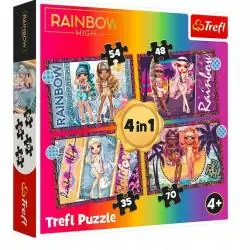 PUZZLE 4W1 RAINBOW HIGH ZESTAW 4 UKŁADANKI 243 ELEMENTY TREFL 4+
