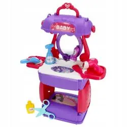 RÓŻOWA TOALETKA 3W1 Z LUSTERKIEM I AKCESORIAMI DLA DZIECI MEGA CREATIVE 3+