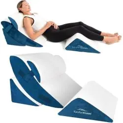 PODUSZKA KLINOWA ORTOPEDYCZNA 4W1 POD PLECY NOGI I GŁOWĘ PIANKA MEMORY KOMFORTKISSEN