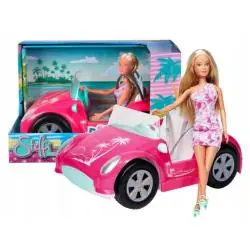 LALKA STEFFI LOVE Z RÓŻOWYM KABRIOLETEM SAMOCHÓD DLA LALKI SIMBA 3+