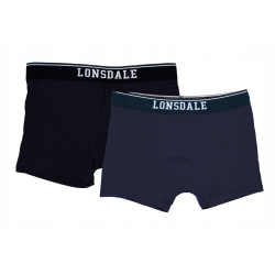 MAJTKI BOKSERKI MĘSKIE L 2-PAK GRANAT + CZERŃ LONSDALE