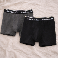 BOKSERKI MĘSKIE 2-PACK M CZARNE + SZARY MELANŻ REEBOK