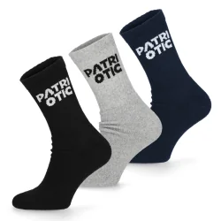 SKARPETKI DŁUGIE PATRIOTIC 3-PAK ROZMIAR 43-46
