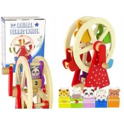 EDUKACYJNY DIABELSKI MŁYN DREWNIANY Z FIGURKAMI LEAN TOYS 3+