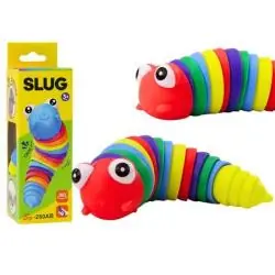 KOLOROWY ŚLIMAK SENSORYCZNY GIĘTKI ROBACZEK ANTYSTRESOWY 3+