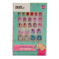 CREATE IT! KOLOROWE TIPSY SAMOPRZYLEPNE NA PAZNOKCIE DLA DZIECI 6+