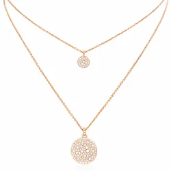 NASZYJNIK WARSTWOWY SWAROVSKI METEORA ROSE GOLD