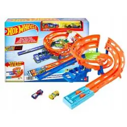 HOT WHEELS ACTION ZAKRĘCONA PĘTLA TOR WYŚCIGOWY + 2 AUTKA MATTEL 4+
