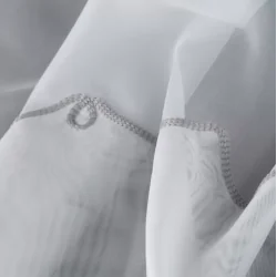 TKANINA FIRANOWA Z WOALU Z HAFTEM I PODWÓJNYM WYKOŃCZENIEM 300 CM WYSOKOŚĆ