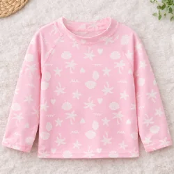 DZIECIĘCY TOP KĄPIELOWY H&M UPF 50 RÓŻOWY 110/116