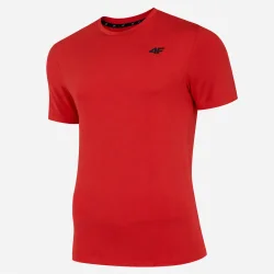 KOSZULKA TRENINGOWA MĘSKA 4F CZERWONA SZYBKOCHNĄCA ROZMIAR M