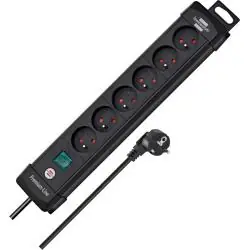 LISTWA ZASILAJĄCA BRENNENSTUHL PREMIUM-LINE 6 GNIAZD 3M CZARNA