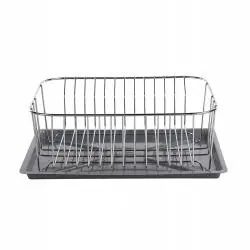 STOJĄCA SUSZARKA DO NACZYŃ Z OCIEKACZEM ANDER 35 CM CHROMOWANA