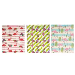 TOREBKA PREZENTOWA Z MOTYWEM PTAKÓW EGZOTYCZNYCH DUŻA KOLOROWA Z UCHWYTEM 31x42 CM