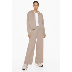 KOMPLET BEŻOWY Z DZIANINY DAMSKI OYSHO ROZMIAR S