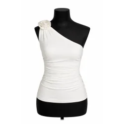 TOP BIAŁY ASYMETRYCZNY CIDER ROZMIAR S