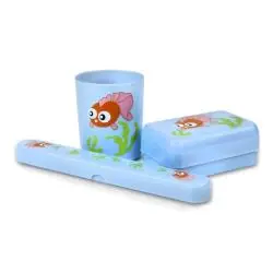 ZESTAW TOALETOWY KIDS 3 ELEMENTY DLA DZIECI Z MOTYWEM ZWIERZĄT DONEGAL 3+