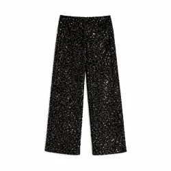 SPODNIE CEKINOWE CZARNE LUX LUNA ROZMIAR UNIWERSALNY