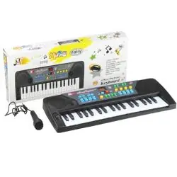 KEYBOARD MQ-3705 DLA DZIECI 37 KLAWISZY MIKROFON NAUKA GRY LEAN TOYS 3+