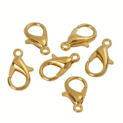ZAPIĘCIE KARABIŃCZYK KOLOR ZŁOTY 10 MM DO BIŻUTERII 10 SZTUK