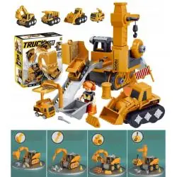 ZESTAW KONSTRUKCYJNY KOPARKA 5W1 PLAC BUDOWY DLA DZIECI 3+