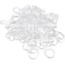 PRZEZROCZYSTE GUMECZKI DO WŁOSÓW 300SZT.