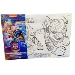 PSI PATROL OBRAZEK DO MALOWANIA PO NUMERACH + FARBY I PĘDZELEK 3+