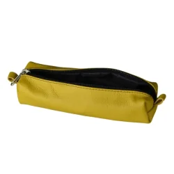 SKÓRZANY PIÓRNIK TUBA 1 ZAMEK ŻÓŁTY