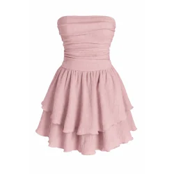 SUKIENKA DAMSKA MINI CIDER Z MARSZCZENIAMI I FALBANKĄ ROZMIAR M