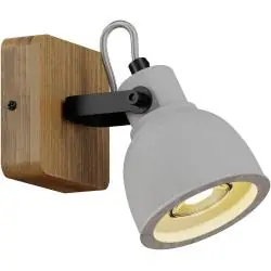 REFLEKTOR LAMPA SPOT LINDY MITIS INDUSTRIALNA BETON DREWNO GU10 DO SALONU