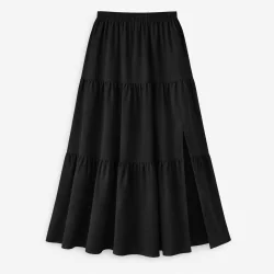 SPÓDNICA MAXI CIDER Z GUMKĄ W PASIE I ROZCIĘCIEM ROZMIAR M